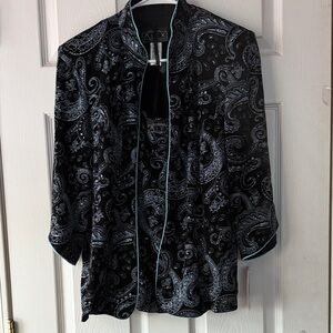 Woman's Alex Evenings Elegant 2pc Jacket & Tank Top sz 1x Nwt